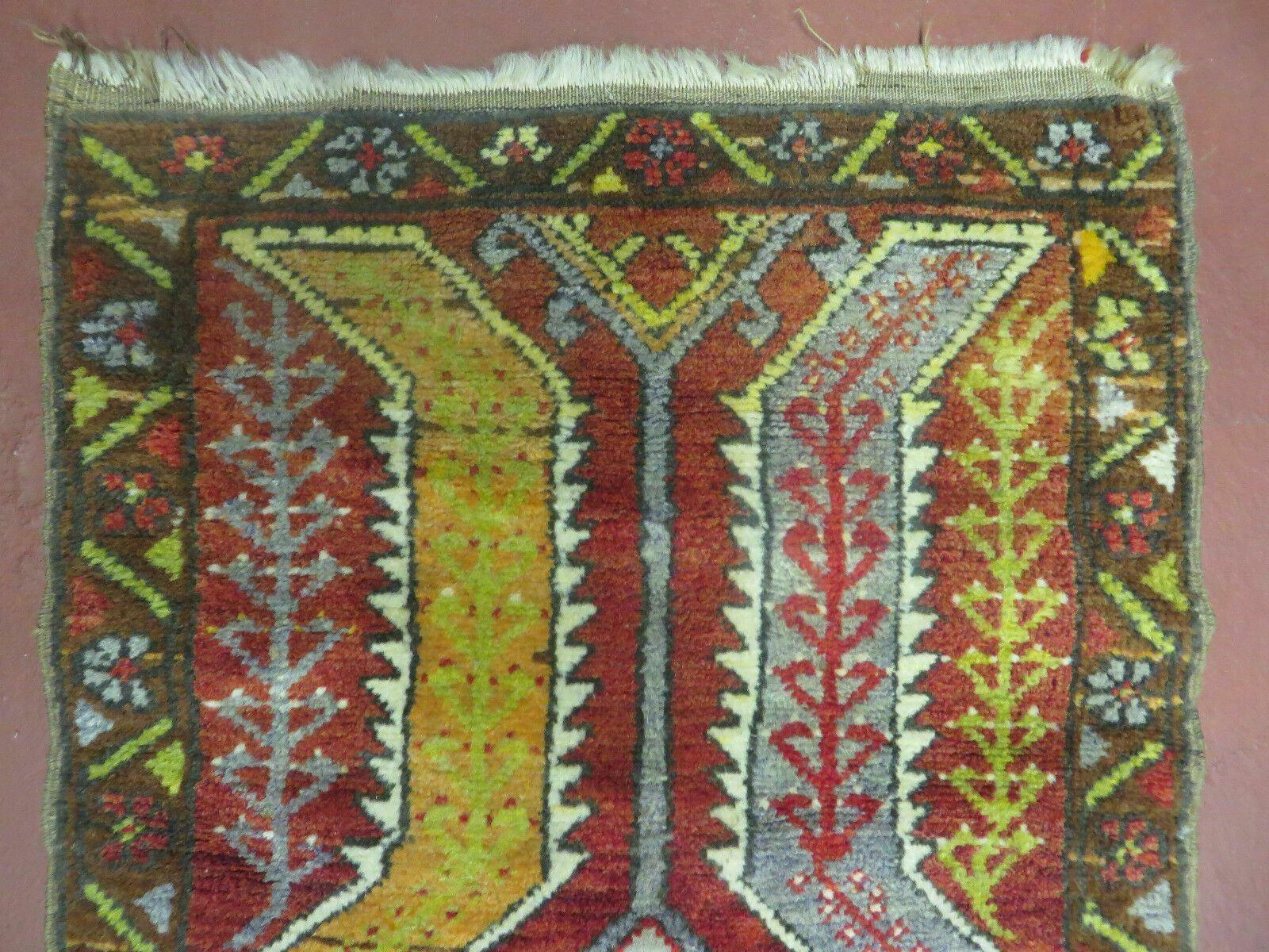 Small Turkish Yastik Rug 1.9 x 2.10, Antique Handmade Oushak Carpet - Jewel Rugs