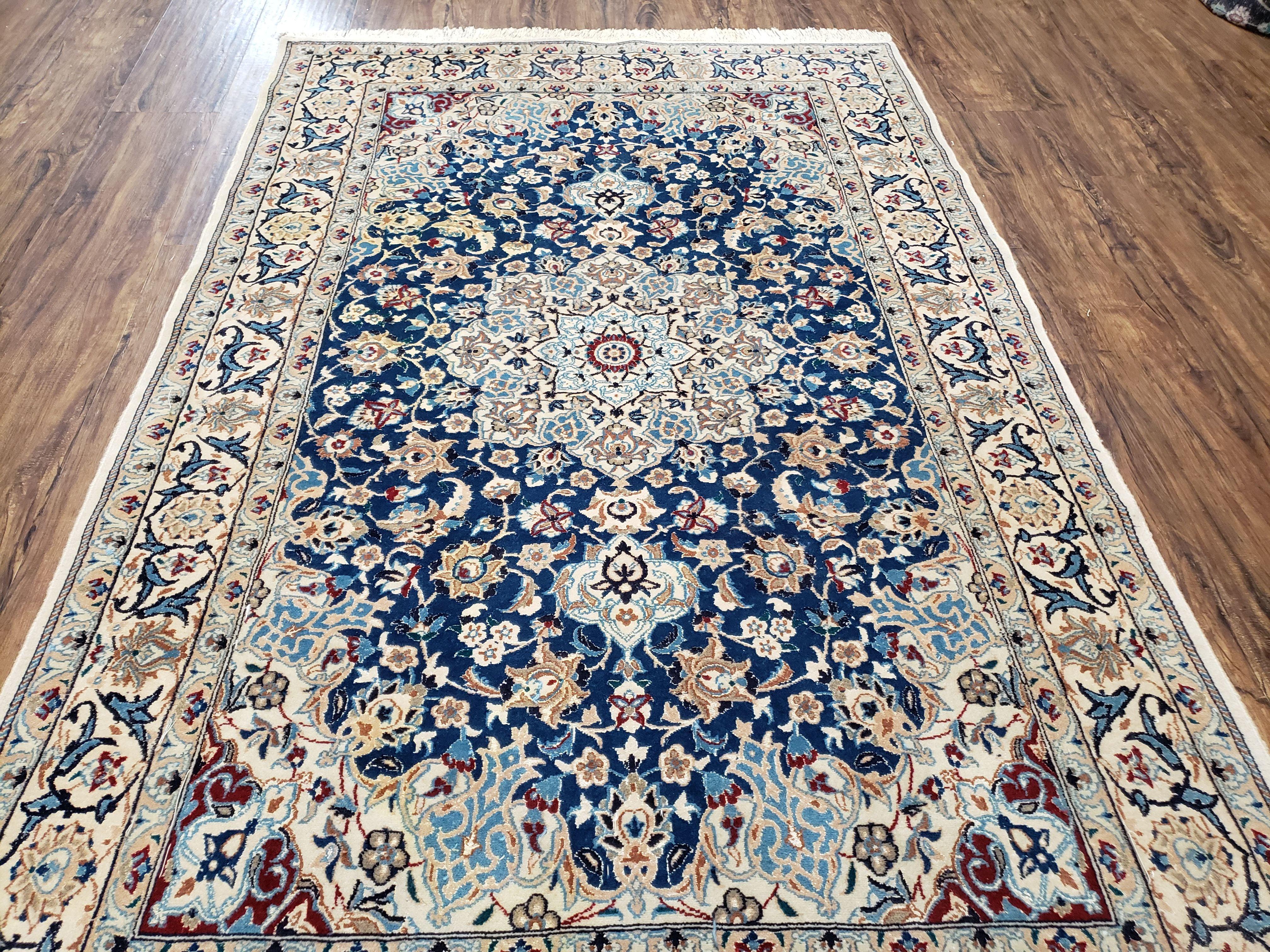 Semi-Antique Fine Persian Nain Rug, 4' x 6' 6" - Jewel Rugs