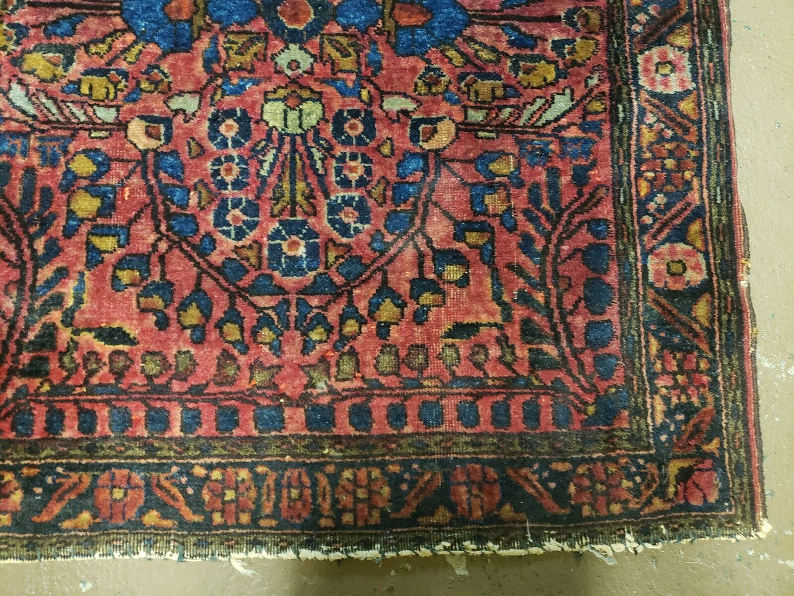 2' X 2' 4" Antique Handmade Pakistani Wool Rug Nice - Jewel Rugs