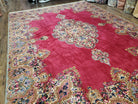 Vintage Karastan Red Kirman Rug #762, Original 700 Series, 8.8 x 12 Karastan Carpets, Discontinued Karastan Rug, Karastan Wool Area Rug - Jewel Rugs