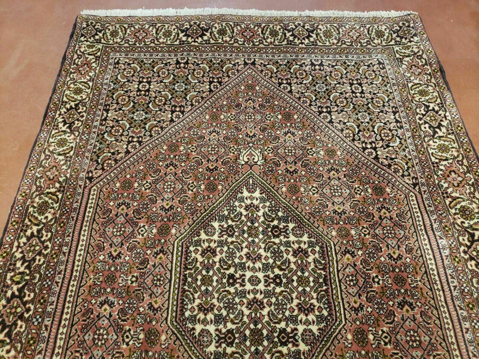 4' X 6' Vintage Fine Handmade India Allover Geometric Oriental Wool Rug Organic - Jewel Rugs