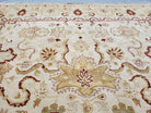 Vintage Oushak Area Rug, Hand-Knotted, Wool, Cream Beige Maroon, 10x15 Rug, 10x14 Rug, Large Oriental Carpet - Jewel Rugs