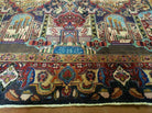 9' X 12' Vintage Handmade India Oriental Wool Rug Pictorial Archaeological Wow - Jewel Rugs