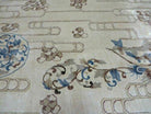 6' X 9' Vintage Hand Made Chinese Silk Rug PHOENIX Birds Flower Nice Beige/Ivory - Jewel Rugs