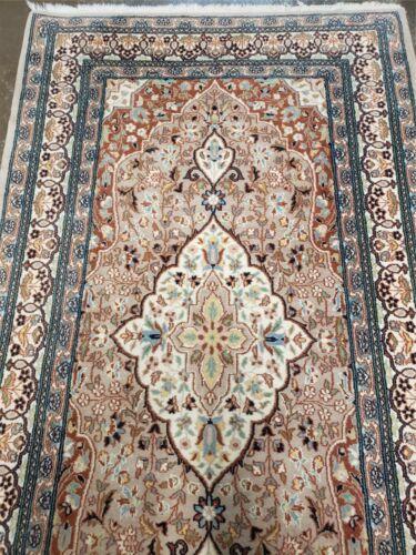 3' X 5' 3" Vintage Hand Made Oriental Floral Medallion Wool Rug Nice - Jewel Rugs