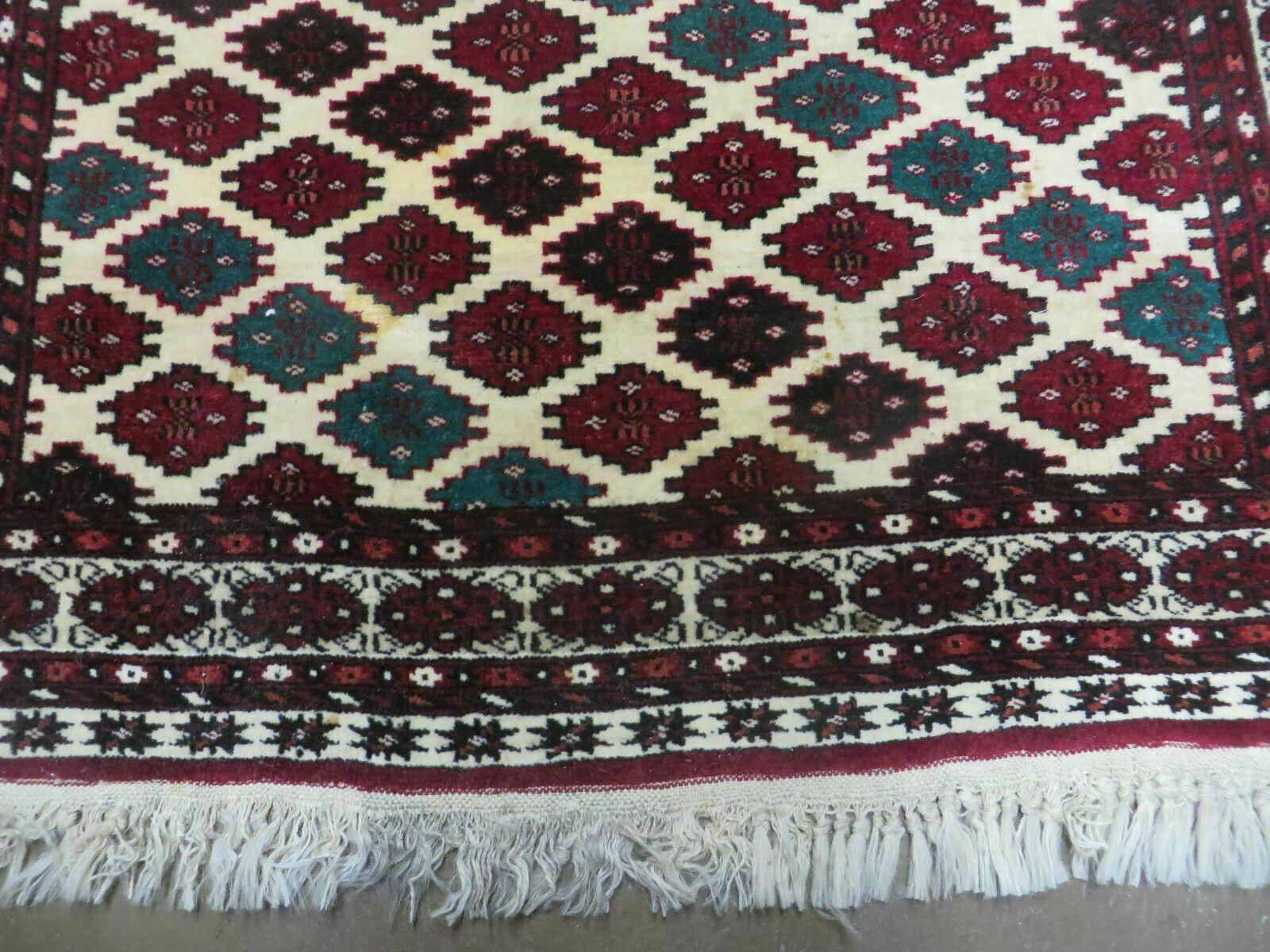 3' X 4' Vintage Handmade Pakistan Bokhara Turkoman Balouch Wool Rug Mat Nice - Jewel Rugs