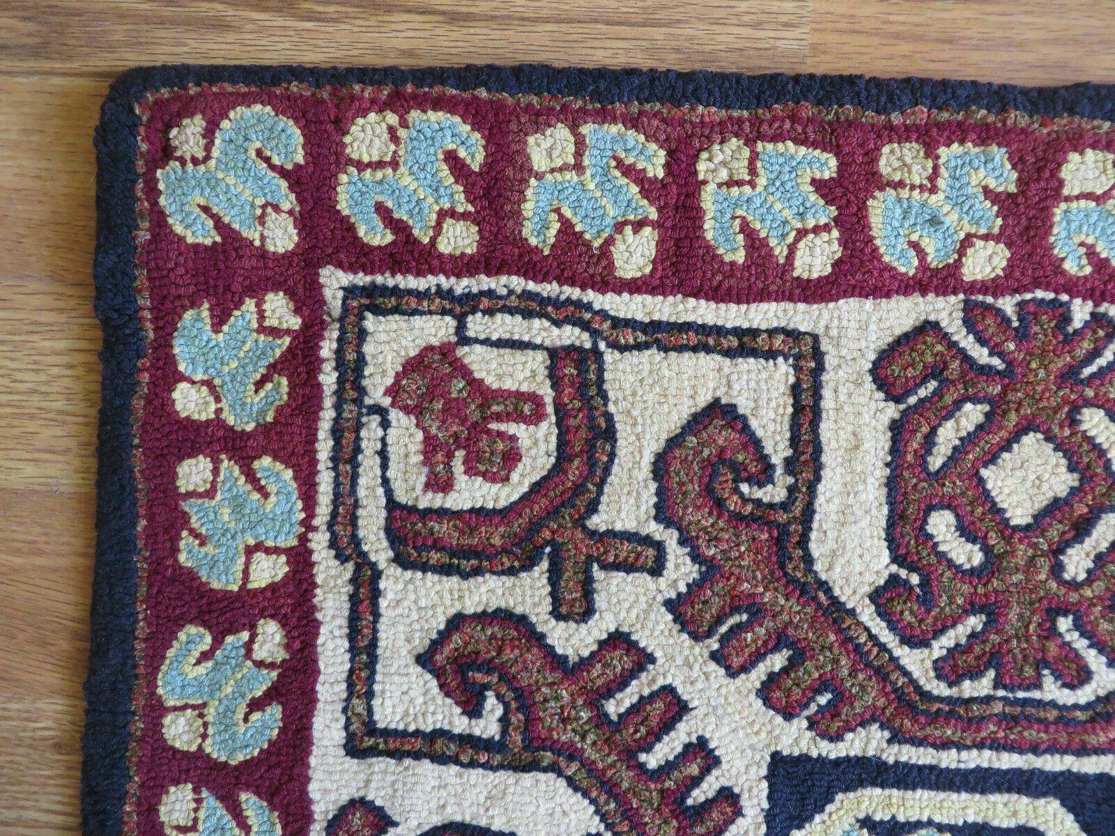 4' X 6.5' Handmade American Hooked Wool Rug - Jewel Rugs