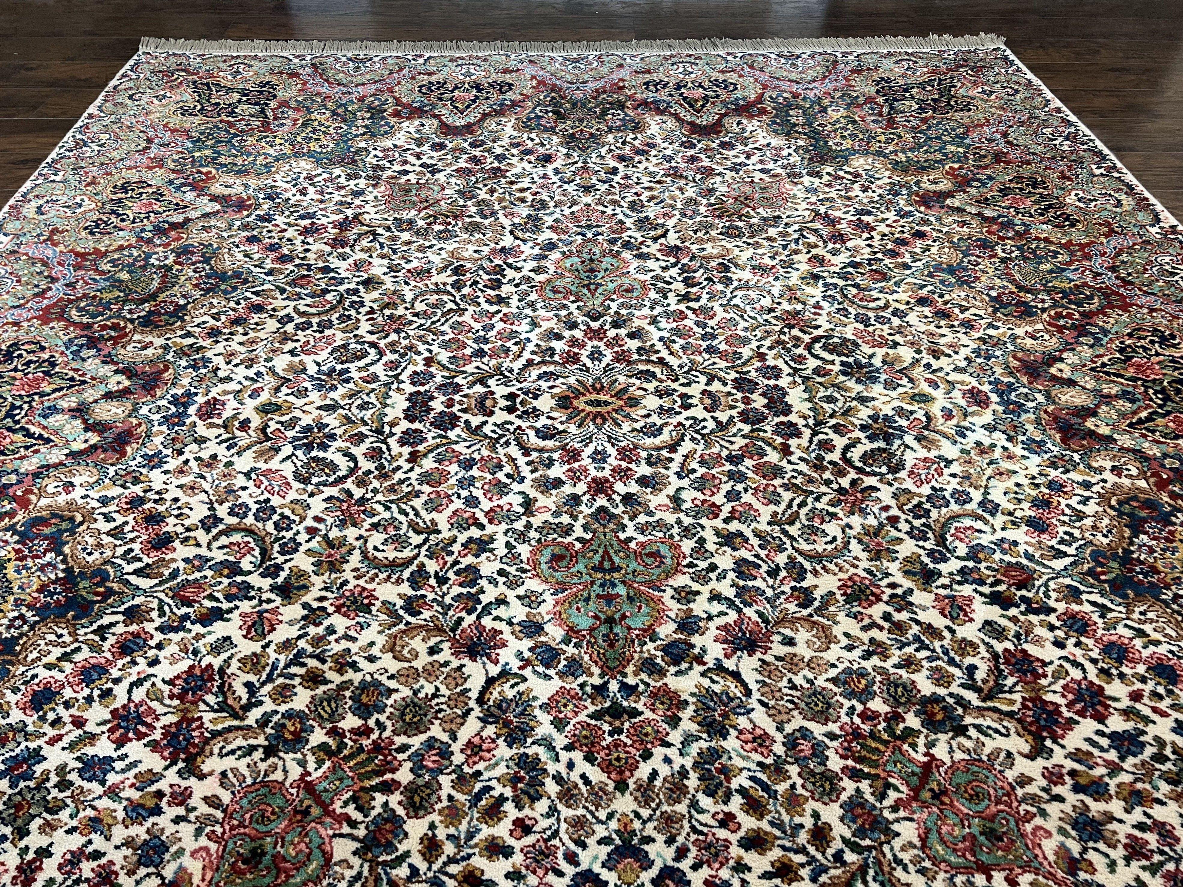 8.8 x 10.6 Karastan Rug Floral Kirman #742, Wool Karastan Carpet, Vintage Karastan Rugs, Original 700 Series, Discontinued, Oriental Rug - Jewel Rugs