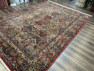 Karastan Multicolor Panel Kirman Rug #717, Wool Karastan Rug 8' 8" x 12', Vintage Multipanel Kirman, Original Karastan Collection 700 Series - Jewel Rugs