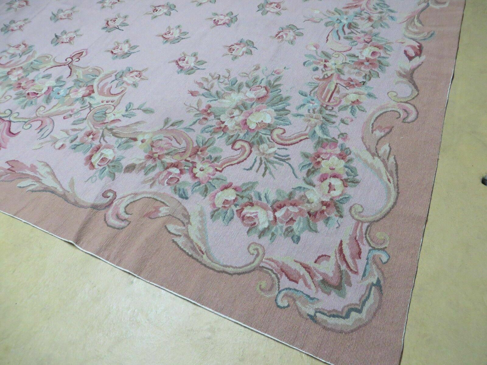 8' X 11' Handmade French Aubusson Savonnerie Design Needlepoint Rug Nice - Jewel Rugs