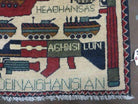 2' X 2'6" Handmade Afghan Balouch Tribal Wool War Rug Gun Tank Helicopter # 154 - Jewel Rugs