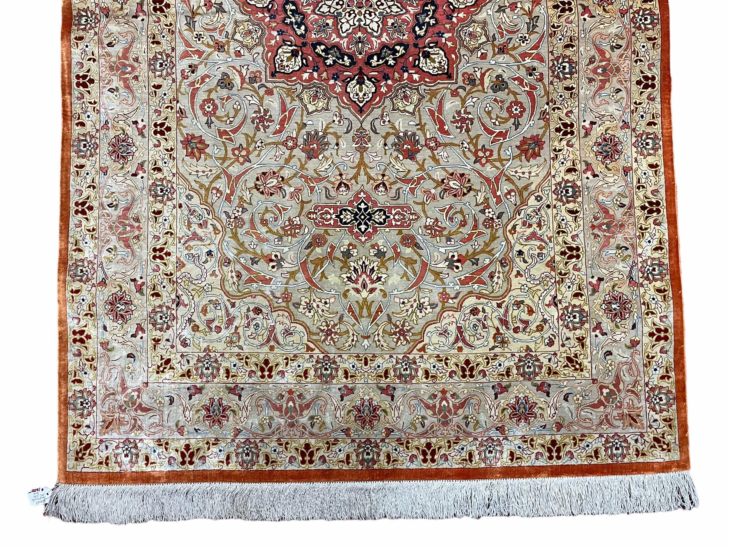 3' X 5' Vintage Fine Handmade Turkish Oriental Silk Rug 900 KPSI Wow - Jewel Rugs