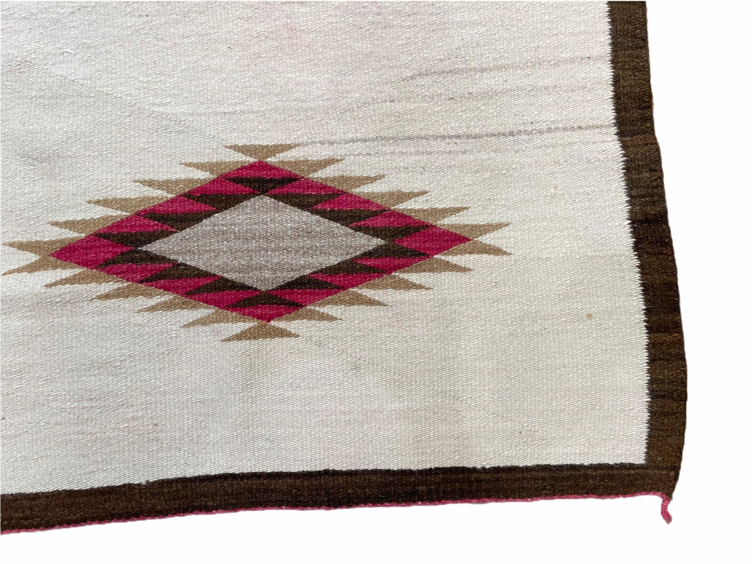 Navajo Rug, Navajo Blanket, Antique Navajo Rug 2.5 x 4, Diamond Navajo Rug, Vintage Navajo Rug, Wool Navajo Rug, Beige Navajo Rug - Jewel Rugs