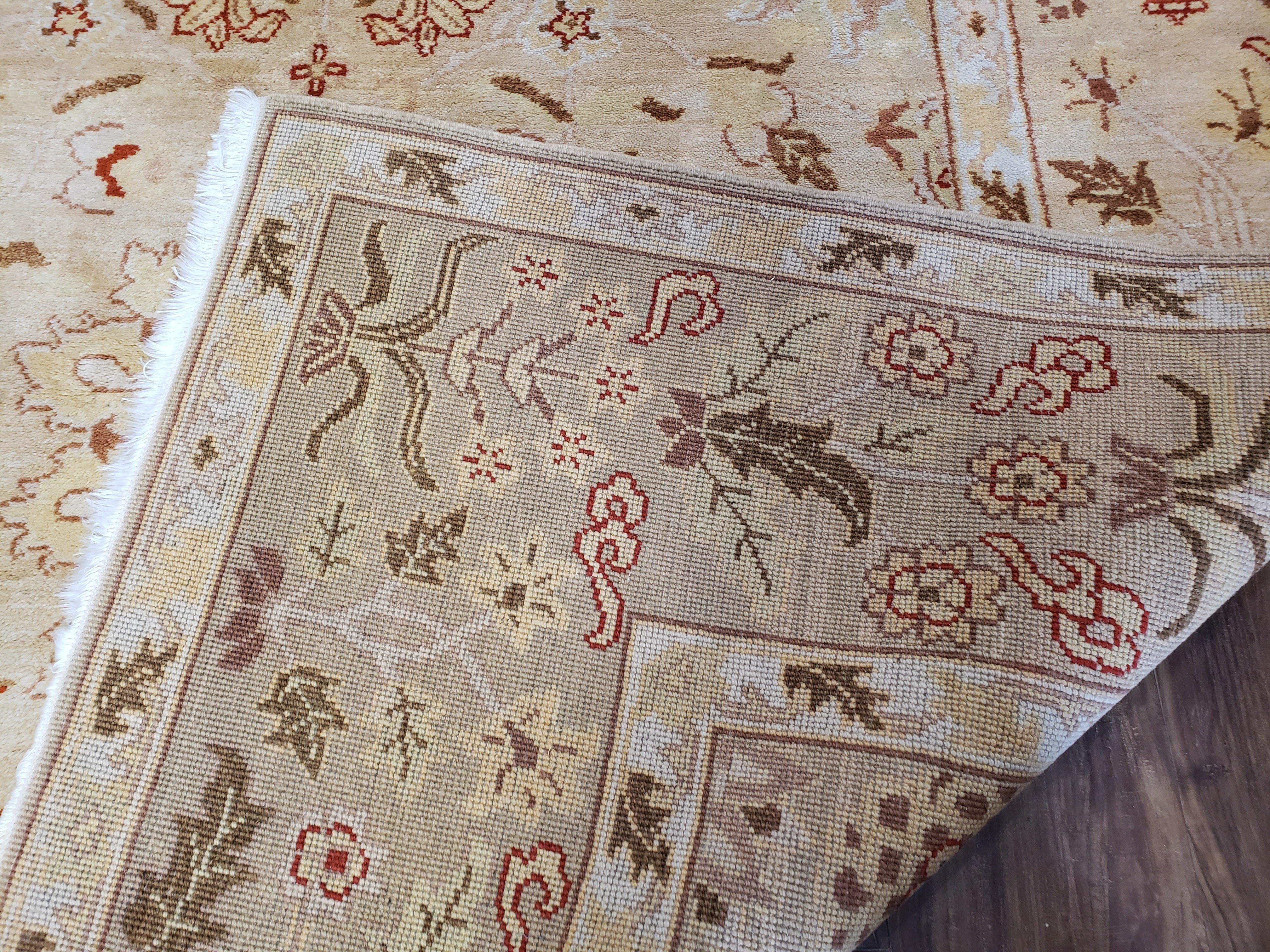 Vintage Turkish Oushak Area Rug 6x9, Wool Hand-Knotted - Jewel Rugs