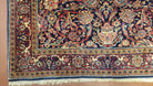 Vintage Persian Kashan Rug, Hand-Knotted, Wool, Dark Blue and Dark Red, 4' 4" x 6' 9" - Jewel Rugs