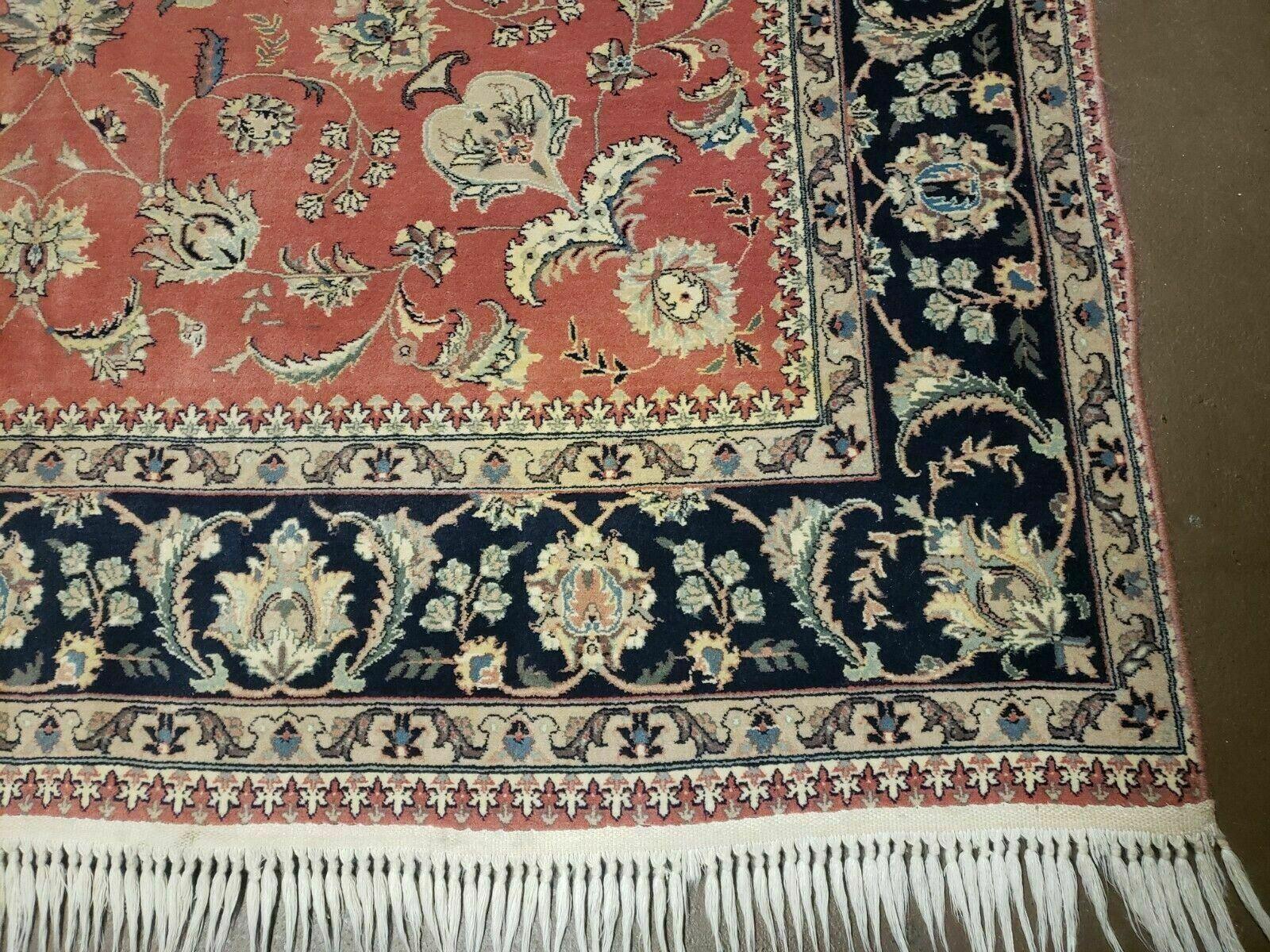 6' X 9' Vintage Fine Oriental Floral Handmade Wool Rug Vegetable Dyes Red Nice - Jewel Rugs