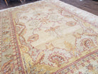 6x9 Top Quality Turkish Oushak Wool Rug Decorative Organic Dye Floral Beige Gold - Jewel Rugs