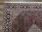 Beautiful Persian Rug 6x8 ft, Herati Mahi Bidjar, Ivory Rust Red Navy Blue Jewel Colors, Highly Detailed Very Fine Handmade Wool Oriental Rug - Jewel Rugs