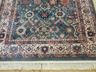 3'11"X 5'6" Karastan Mahal Leaf Green Ivory Wool Rug 440/98021 Belgium Kara Shah - Jewel Rugs