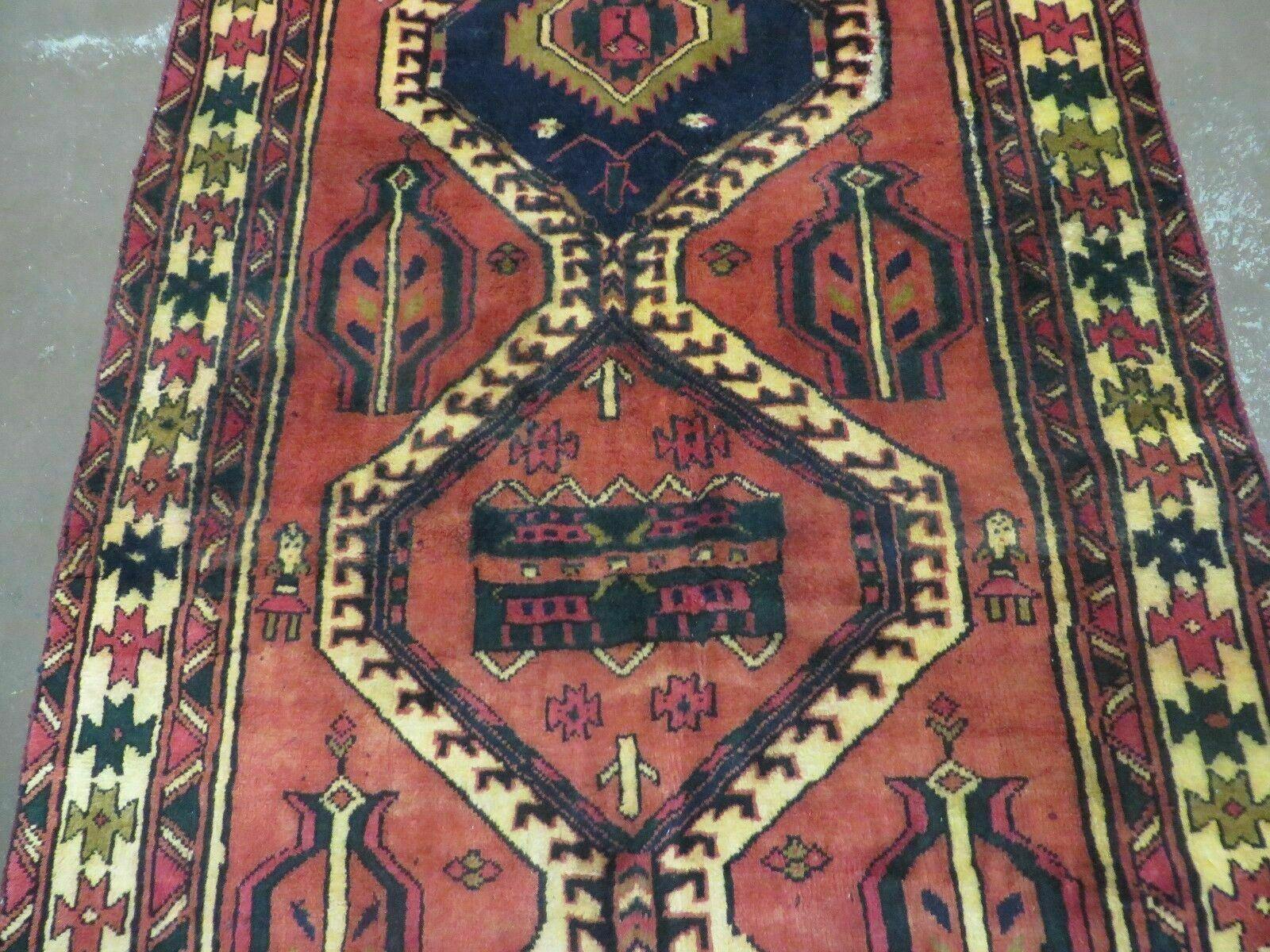 3' 4"X 7' Antique Handmade Turkish Wool Rug Organic #101 - Jewel Rugs