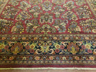 9' X 12' Antique Karastan Lanamar # 5528 Red Sarouk Wool Rug Beauty - Jewel Rugs