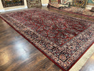 Karastan Rug Sarouk #785, Large Wool Karastan Carpet 8.8 x 15 ft, Original Collection 700 Series, Discontinued Vintage Karastan Rugs, Red - Jewel Rugs