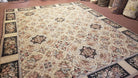 Needlepoint Rug 8x10ft Allover European Design Flowers 100% Wool Hand Knotted Aubusson Area Rug Brand New Flatweave Needle Point Carpet Chic - Jewel Rugs