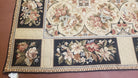 Needlepoint Rug 8x10ft Allover European Design Flowers 100% Wool Hand Knotted Aubusson Area Rug Brand New Flatweave Needle Point Carpet Chic - Jewel Rugs