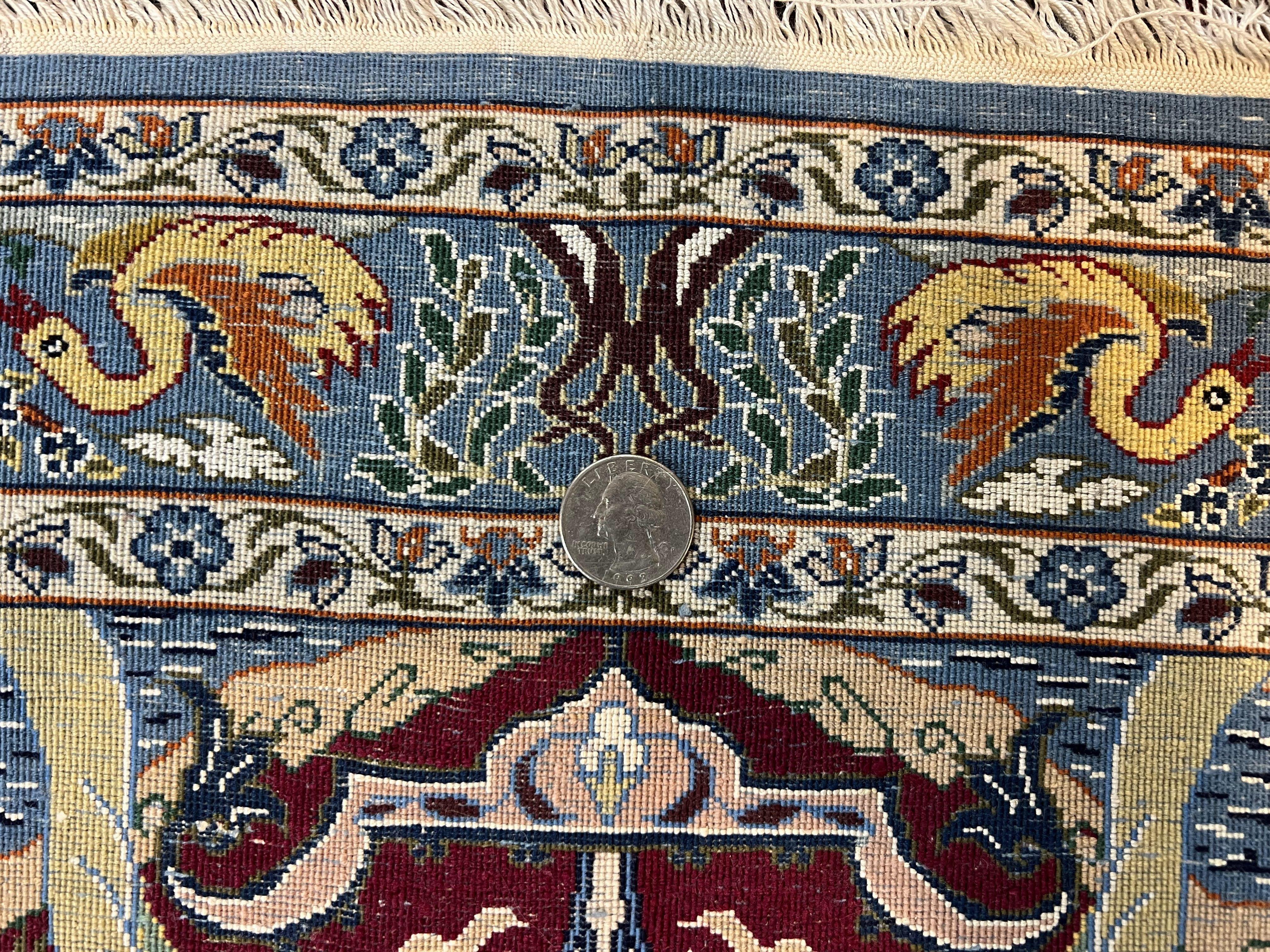 Small Persian Isfahan Tree of Life Rug 2x3 - Kork Wool, Silk - Jewel Rugs