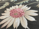 Black Aubusson Needlepoint Rug 9x12, Flatweave Carpet Floral Pattern, Flowers, European Design, Handmade Hand-Knotted Hand-Woven, Brand New - Jewel Rugs