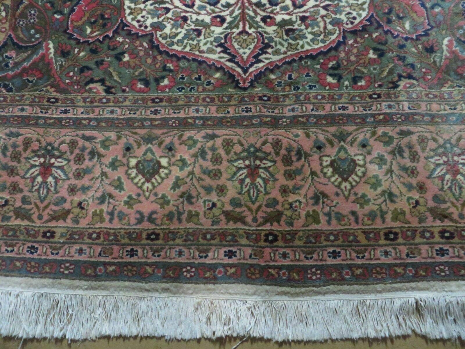 9' X 12' Vintage Fine Handmade India Jaipur Wool Rug Hand knotted Carpet Nice - Jewel Rugs