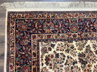 8.8 x 10.6 Karastan Ivory Sarouk Rug #760, Karastan Wool Carpet, Vintage Karastan Original Collection 700 Series, Floral Oriental Area Rug - Jewel Rugs