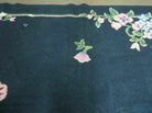 8' X 11' Handmade Chinese Hooked Rug Wool Rug Flowers Black Nice - Jewel Rugs