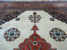 9' X 12' Vintage Fine Handmade India Floral Wool Rug Open Field Ivory Wow - Jewel Rugs