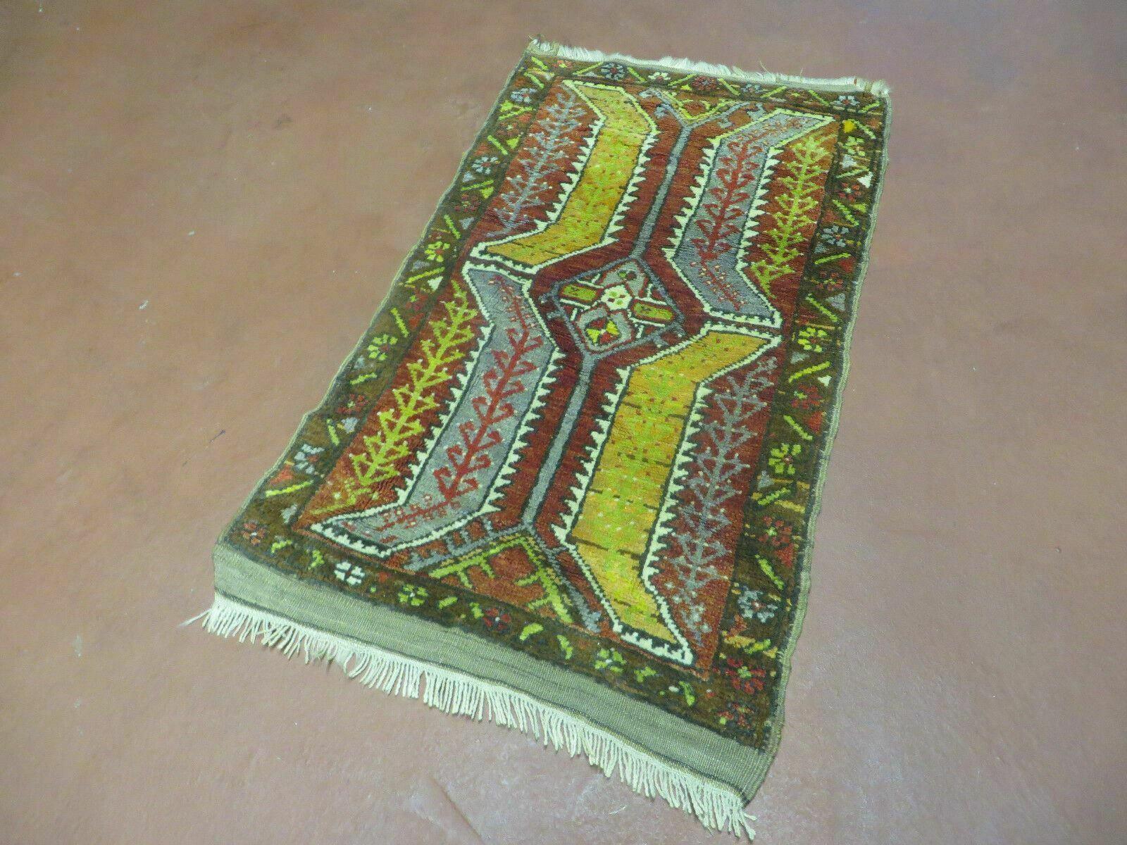 Small Turkish Yastik Rug 1.9 x 2.10, Antique Handmade Oushak Carpet - Jewel Rugs
