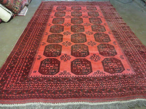 7' X 10' Antique Handmade Afghan Bashir Turkoman Bokhara Balouch Woven Wool Rug - Jewel Rugs