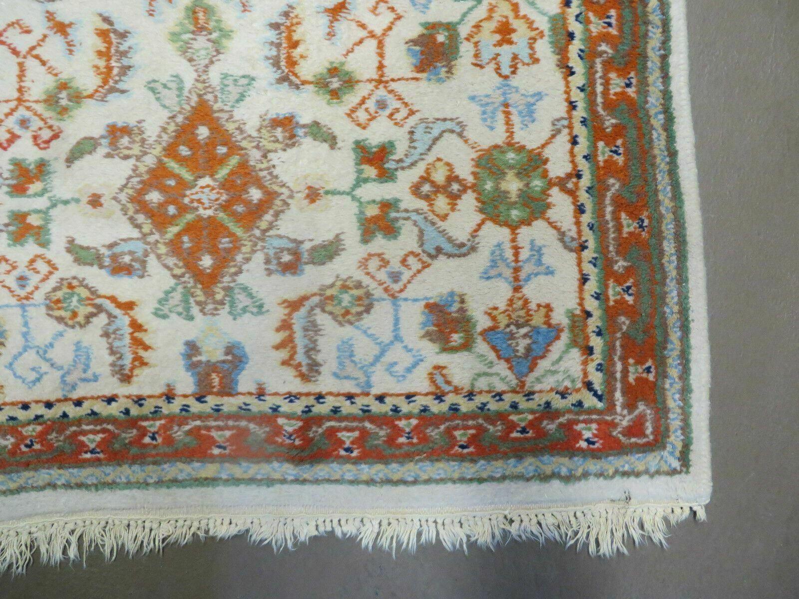 3' X 5' Vintage Handmade Romanian Floral Wool Rug Carpet Beige/ Ivory Nice - Jewel Rugs