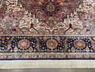 8.8 x 12 Karastan Heriz Rug #726, Vintage Karastan Wool Carpet, Hard to Find Discontinued Original 700 Series, Geometric Area Rug, Oriental - Jewel Rugs