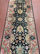 Vintage Karastan Runner Rug 2.6 x 12, Karastan Williamsburg Kurdish Pattern #559, 12ft Long Hallway Rug Wool - Jewel Rugs