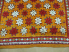 4' X 5' Vintage Handmade Moroccan Tribal Wool Accent Scatter Geometric Rug Star Design - Jewel Rugs