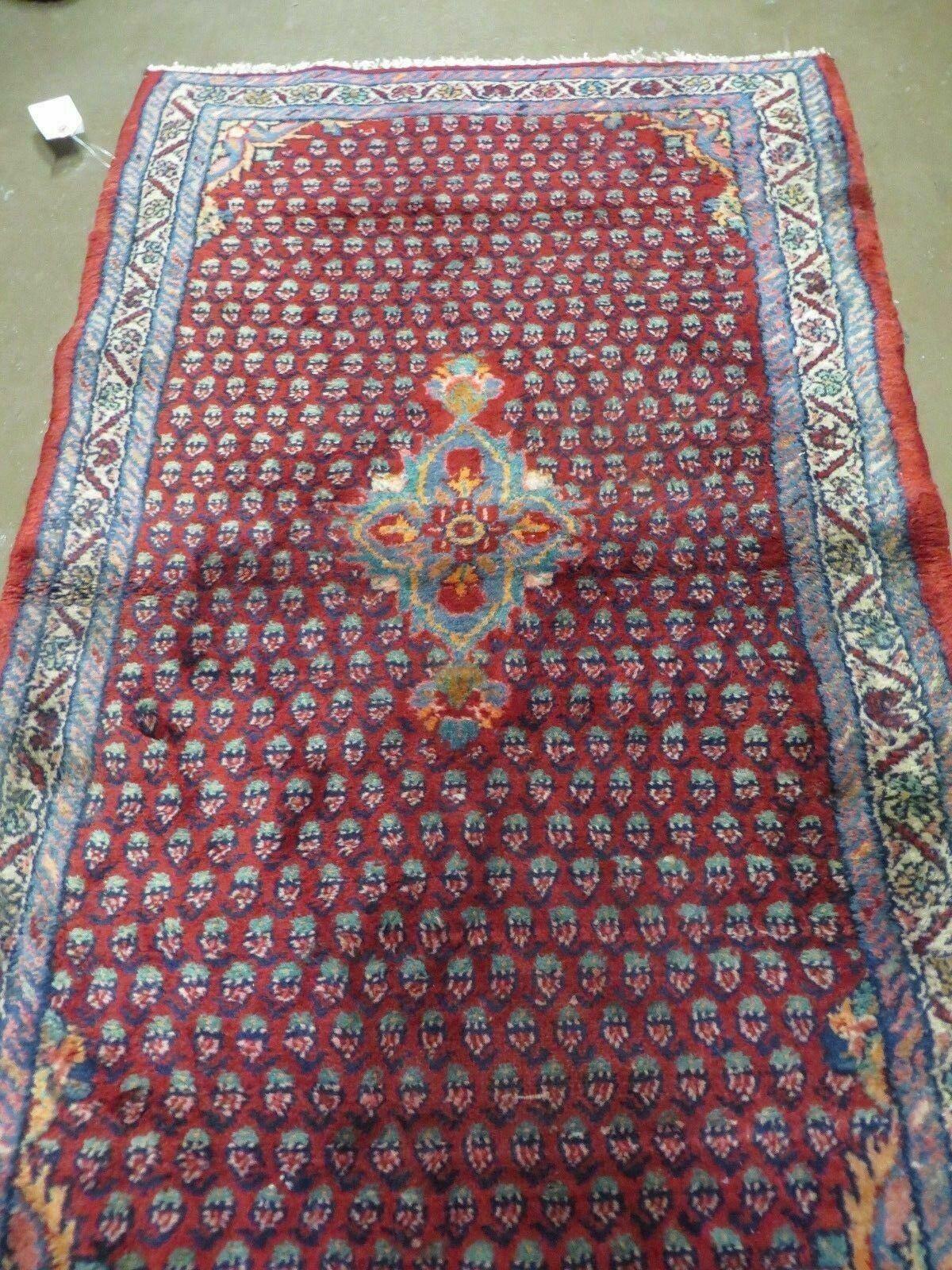 3' X 5' Antique Handmade Indian Allover Wool Rug Vegetable Dye Pomegranate Nice - Jewel Rugs