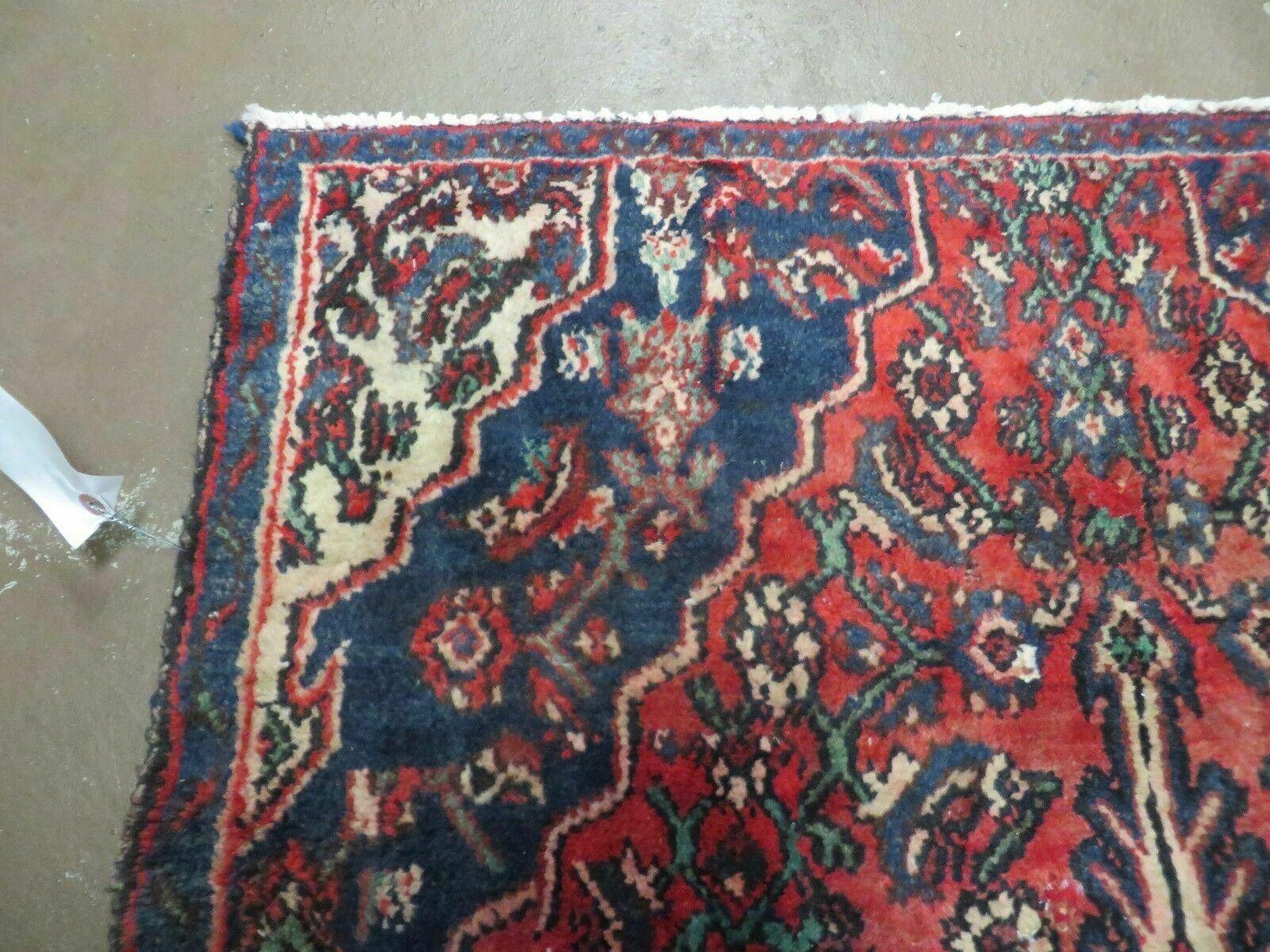 3' X 6' Antique Handmade India Floral Oriental Wool Rug Veg Dyes Red Nice - Jewel Rugs