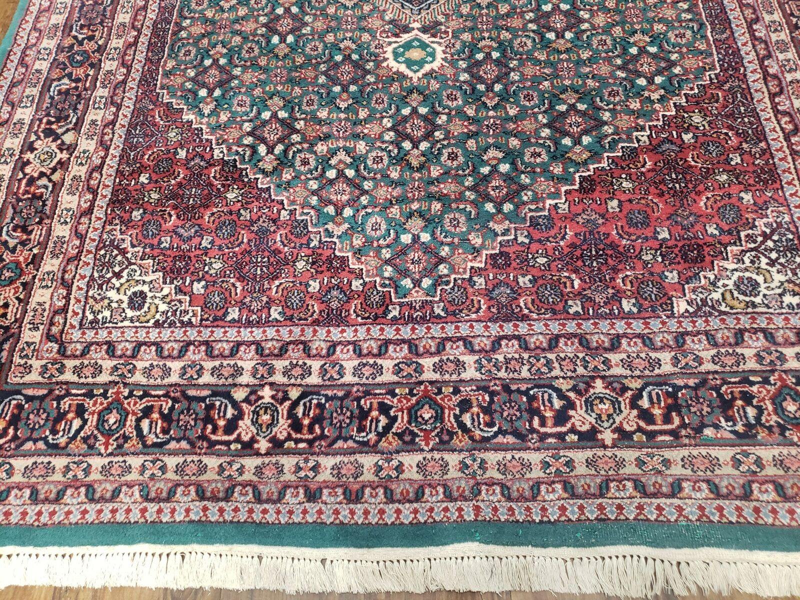 6' X 9' Vintage Authentic Top Quality Handmade Indo Persian Bijar Wool Rug Herati Geometric Pattern Veg Dyes Nice Unique - Jewel Rugs