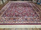 8' 8" X 10' 6" Karastan # 700 Red Saroukk # 785 Wool Rug American Made Beauty - Jewel Rugs