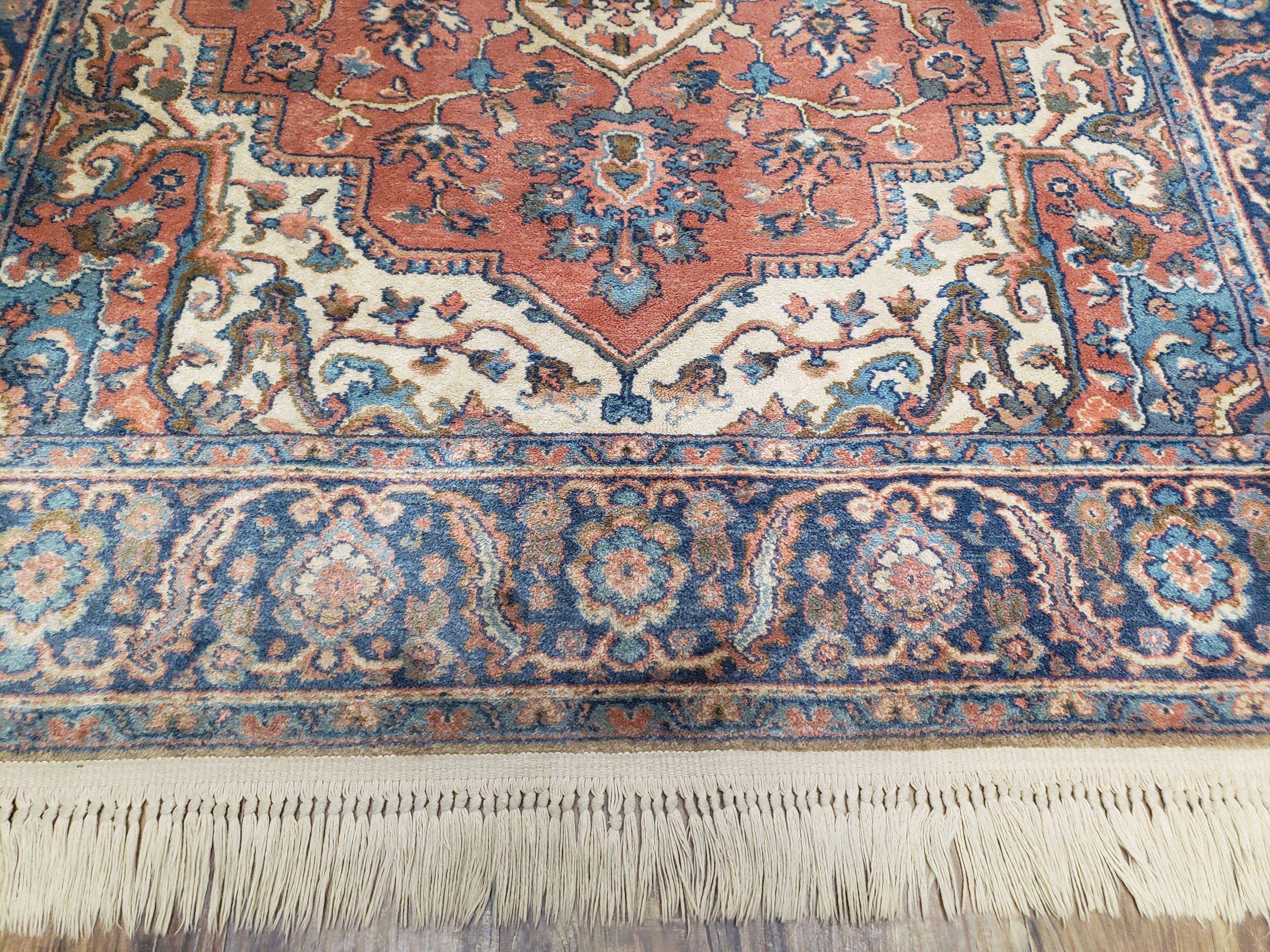 Karastan Rug 5' 9" x 9', Vintage Karastan #744 Antique Serapi Pattern, USA Made Pure Wool Pile Carpet, Original Karastan Carpet, 6x9 Rugs - Jewel Rugs