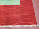 Red Turkish Kilim Rug, 5x7 - 6x8 Rugs, Red and Green Kilim Carpet, Kilim Area Rugs, Flatweave No Pile Rug, New Turkish Rug, Handmade Kilim - Jewel Rugs