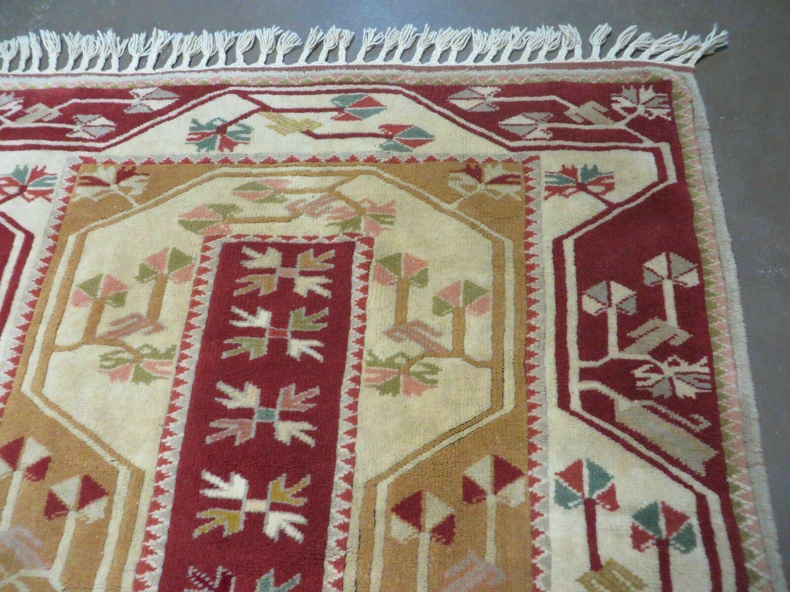 4' X 6' Vintage Handmade Knotted Turkish Kazak Pattern Wool Rug Carpet Nice - Jewel Rugs