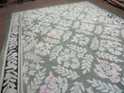 7' X 10' American Hand Made Hooked Rug All Over Wool Rug Flowers Nice - Jewel Rugs