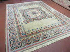 8' X 10' Vintage Handmade Wool Rug Aubusson Savonnerie Design European Nice - Jewel Rugs