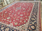 9' X 12' Vintage Handmade Oriental Pak Pakistan Floral Wool Area Rug Red Nice - Jewel Rugs